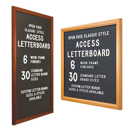 Open Face Vinyl Letter Board 30x30 Wood Frame + free Message Header –  Displays4Sale