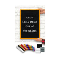 Access Letterboard | Open Face Changeable 12x18 Framed Felt Letter Boards with Colorful Metal Frame