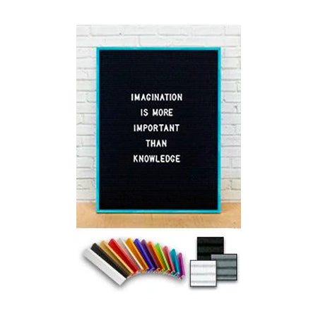 18 x 24 Open Face Changeable Felt Letter Boards with Colorful Metal FramealFrames