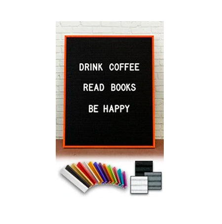 Access Letterboard | Open Face Changeable 24x30 Framed Felt Letter Boards with Colorful Metal Frame