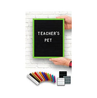 Access Letterboard | Open Face Changeable 8x10 Framed Felt Letter Boards with Colorful Metal Frame