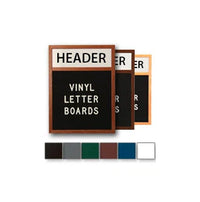 12x72 Letter Board Wood Framed with Vinyl Changeable Letterboard