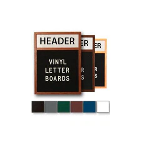 12x36 Letter Board Wood Framed with Vinyl Changeable Letterboard