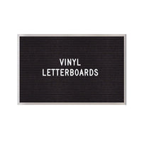 Open Face Framed Vinyl Letter Board 96x12 with Silver Trim Frame
