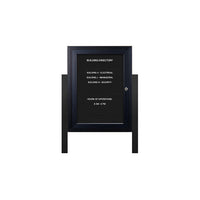Free Standing Outdoor Enclosed Letter Boards with Posts | Single Locking Door Display Case 10+ Sizes