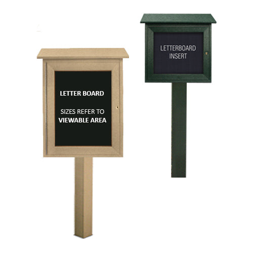 FREE STANDING OUTDOOR LETTER BOARD MESSAGE CENTER (11x14 Viewable Area) 