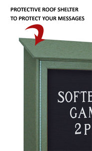 Outdoor Message Center Letter Board with Posts | Double Door Locking Exterior Display Cabinet Eco-Design Faux Wood 10+ Sizes