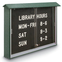 OUTDOOR MESSAGE CENTER (SHOWN in WOODLAND GREEN) (SIDE VIEW)