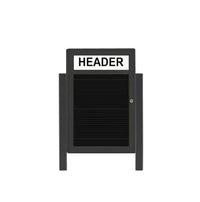 Outdoor Enclosed Letter Boards with Header and Leg Posts (Radius Edge)