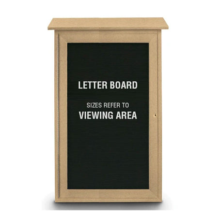 Single Door Wall Mount Letter Board Message Center - Left Hinged with 22 Sizes