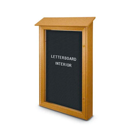 24x60 Outdoor Message Center LEFT Hinged with Letter Board - Eco-Friendly Recycled Plastic Enclosed Information Board