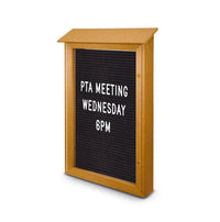 36x48 Outdoor Message Center LEFT Hinged with Letter Board - Eco-Friendly Recycled Plastic Enclosed Information Board