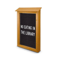 40x60 Outdoor Message Center LEFT Hinged with Letter Board - Eco-Friendly Recycled Plastic Enclosed Information Board