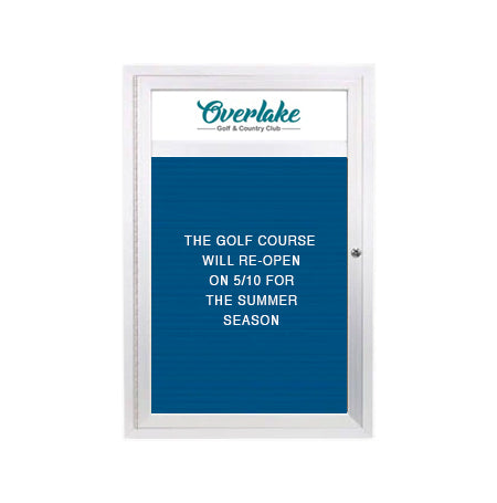 Outdoor Enclosed Letter Boards + Header + 10 Metal Cabinet Sizes ...