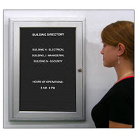 Outdoor Enclosed Letter Boards + Single Door Locking Message Board with Radius Edge Corners 10+ Sizes and Custom Sizes
