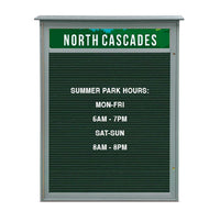11x17 Wall Mounted Outdoor Message Center with Letter Board with Header