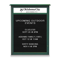20x20 Wall Mounted Outdoor Message Center with Letter Board with Header