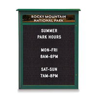 20x30 Wall Mounted Outdoor Message Center with Letter Board with Header