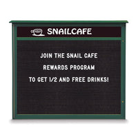 36x36 Wall Mounted Outdoor Message Center with Letter Board with Header