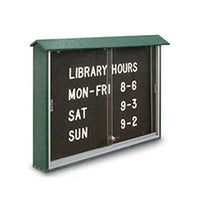 Wall Mount 60x36 Outdoor Message Center Letter Board with Sliding Doors