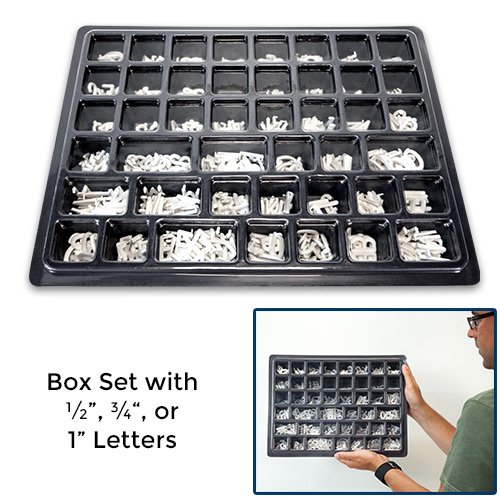 HELVETICA BOXED SET FOR 1/2", 3/4", AND 1" LETTERS