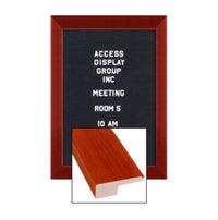 SwingFrame Designer Wide-Wood Letter Board | Wall Mount, Swing Open Enclosed Letter Board Display Frame in 7 Sizes and Custom